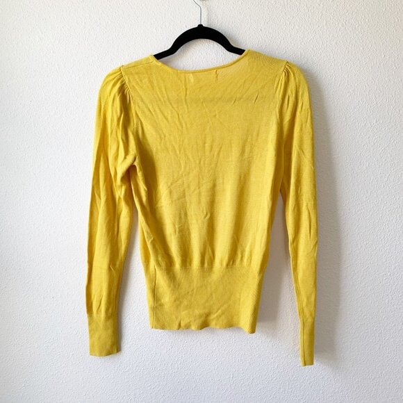 Anthropologie Yellow Long Sleeve Knit Sweater XS - Picture 2 of 6
